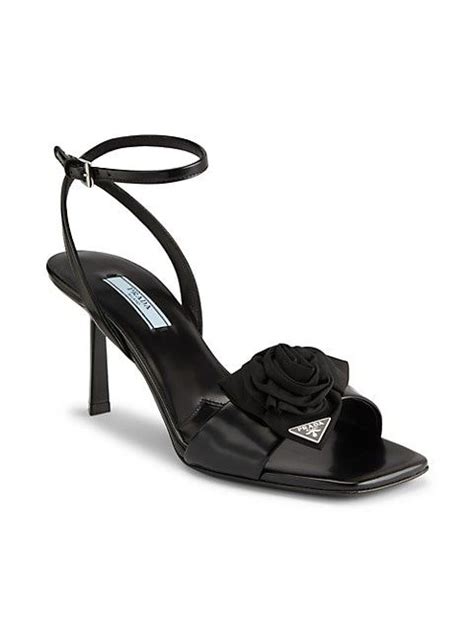 prada rosette leather high-heel sandals|Prada ladies sandals.